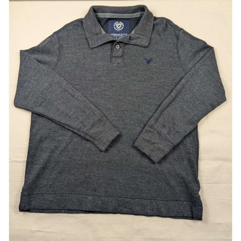 American Eagle Outfitters Long Sleeve Pullover Men's XL Gray 100% Cotton